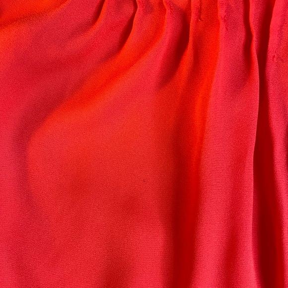 J. Crew Mercantile J6493 Red Ruffle Pintuck Long Sleeve blouse Top Ruffle Sz 4 - Picture 3 of 8